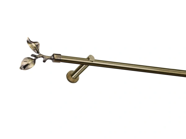 Garniža 19mm - drážková tyč - 1rad - LIST ROSE - antik 1