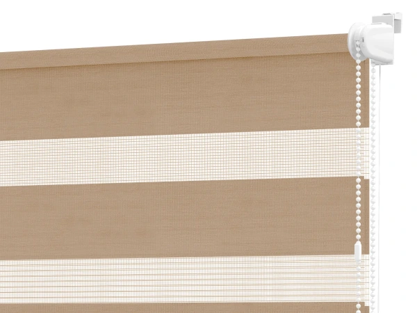 Roleta MINI+ deň a noc - látka Miami 1305 - mliečna čokoláda