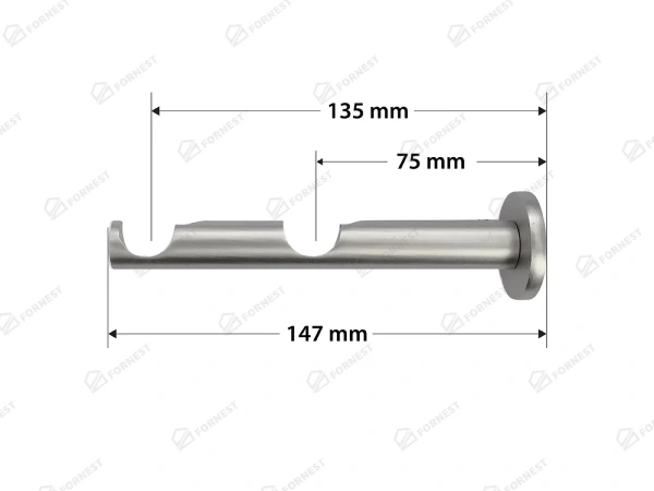 Garniža 19x19mm - 2rady - TRAPEZIUM - satin 3