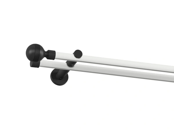 Garniža 19x19mm drážková tyč - 2rady - GABI - bielo čierna 1
