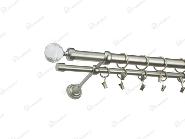 Garniža 25x16mm - 2rady - GUĽA CRYSTAL - satin