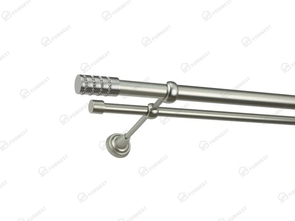 Garniža 25x16mm - 2rady - CYLINDER CRYSTAL - satin 1
