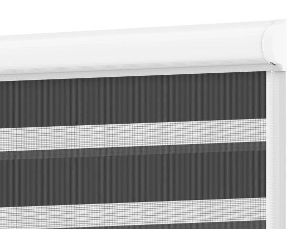 Roleta SWING LITE - deň a noc - látka Bahama 1820 - tmavo sivá