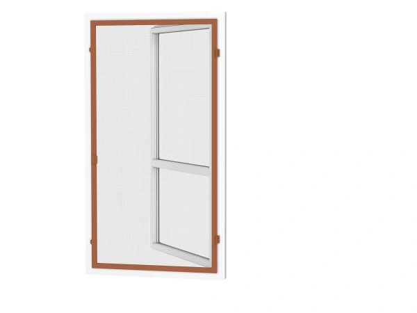 Siete proti hmyzu na DVERE - pántové - HNEDÁ - RAL 8003 - bez priečky 1