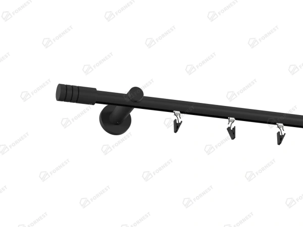 Garniža 19mm drážková tyč - 1rad - TECHNO - čierna 2