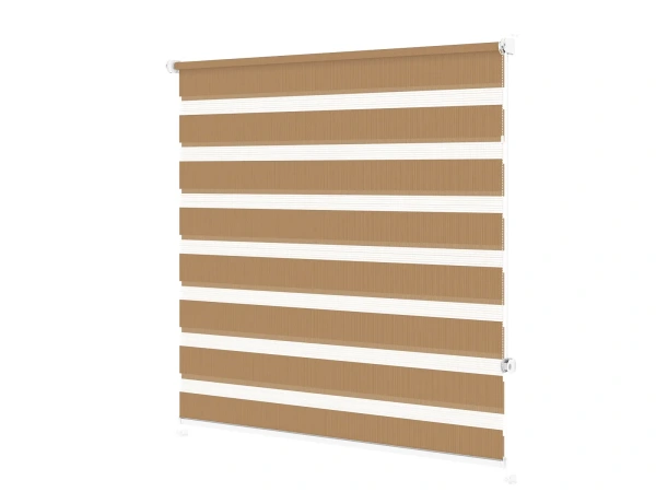 Roleta MINI - deň a noc - látka Miami 1305 - mliečna čokoláda 1