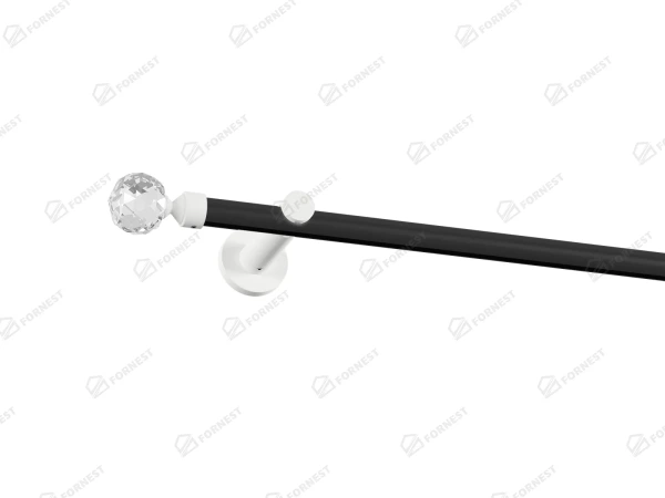 Garniža 19mm drážková tyč - 1rad - GUĽA CRYSTAL - čierno biela 1
