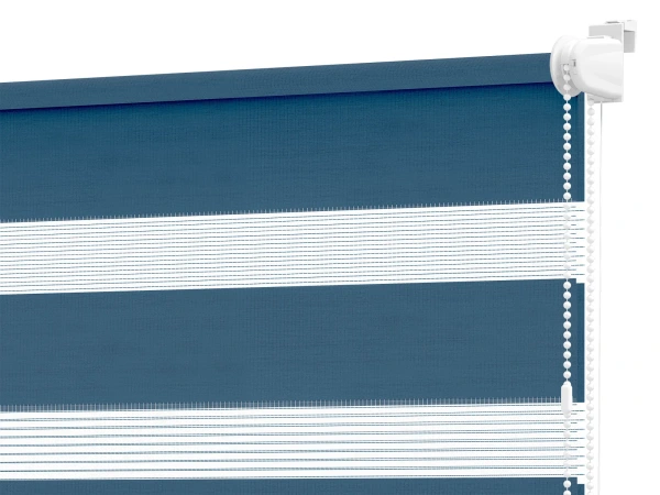 Roleta MINI+ deň a noc - látka Zakynthos 21 - nočná modrá