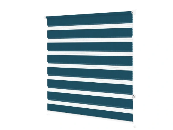 Roleta MINI - deň a noc - látka Zakynthos 21 - nočná modrá 1