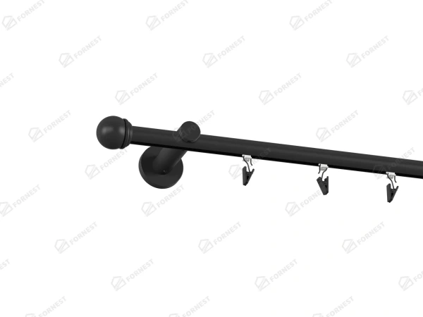 Garniža 19mm drážková tyč - 1rad - TODI MAX - čierna 2