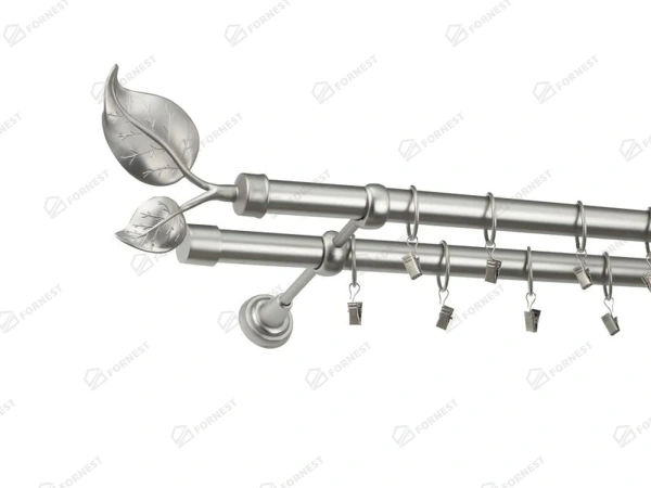 Garniža 25x25mm - 2rady - LIST VEĽKÝ satin