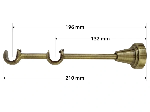 Garniža 16x16mm - 2rady - FALIST - antik 4