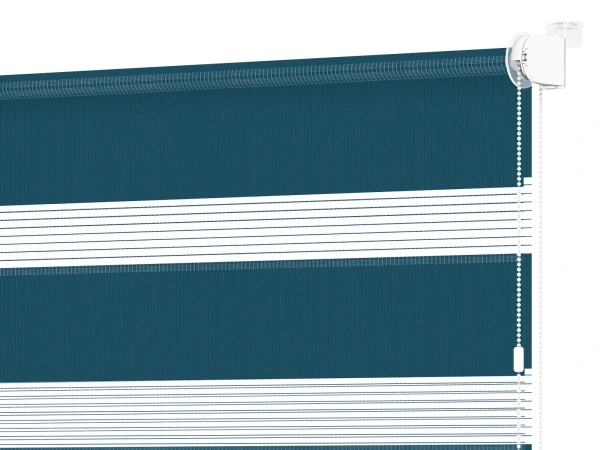 Roleta MINI - deň a noc - látka Zakynthos 21 - nočná modrá