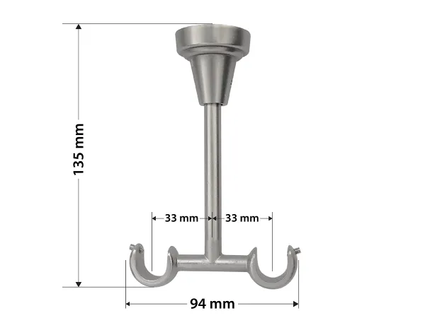 Garniža 16x16mm - 2rady - PLUTON - satin 5