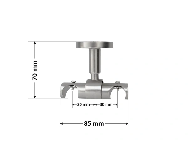 Garniža 19x19mm - drážková tyč - 2rady - KOLOSEO - satin 4