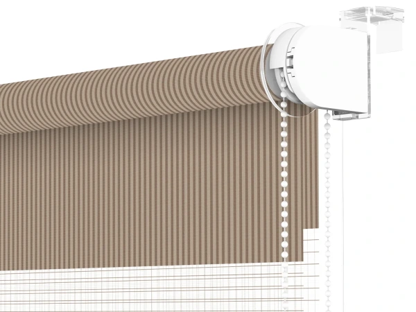 Roleta MINI - deň a noc - látka Miami 1306 - sivo hnedá 3