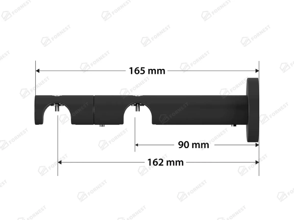 Garniža 19x19mm drážková tyč - 2rady - GUĽA CRYSTAL - bielo čierna 4