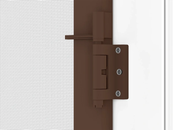 Siete proti hmyzu na DVERE - pántové - TMAVOHNEDÁ - RAL 8019 - bez priečky 9