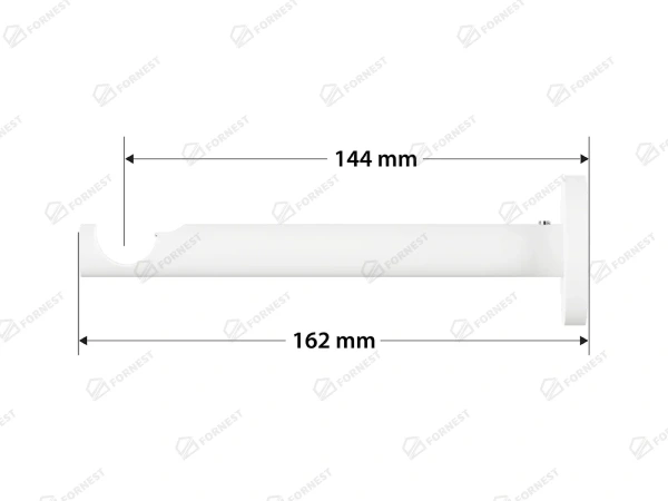Garniža 19mm obyčajná tyč - 1rad - VALEC - biela 3