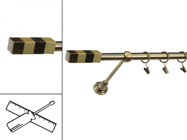 Garniža 19mm - 1rad - QUADRO - antik