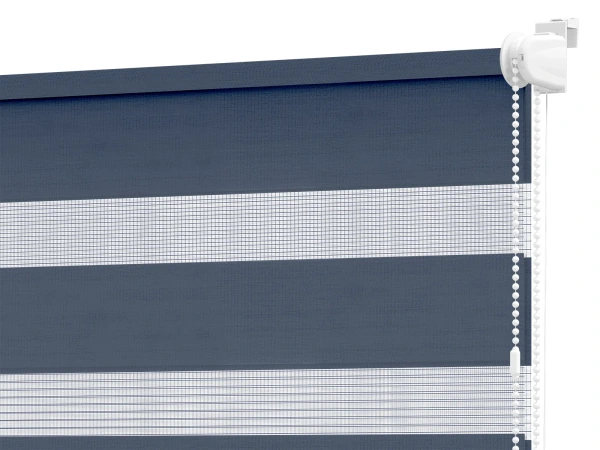 Roleta MINI+ deň a noc - látka Bahama 1810 - tmavo modrá