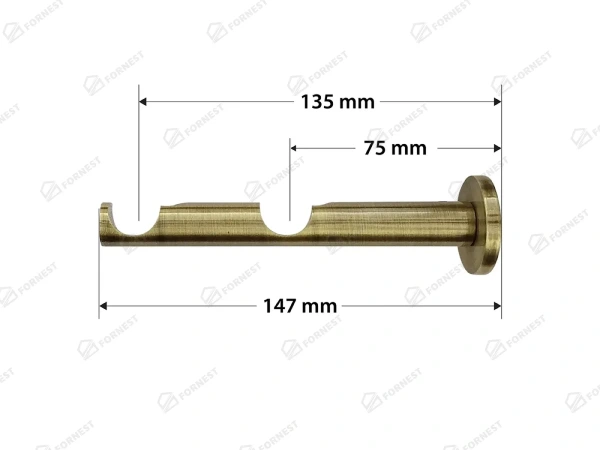 Garniža 19x19mm - 2rady - CYLINDER - antik 3