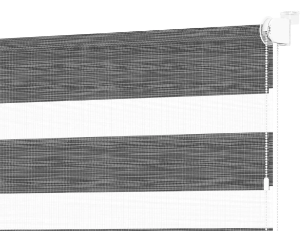 Roleta MINI - deň a noc - látka Maurícius 70 - antracit