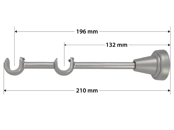 Garniža 16x16mm - 2rady - PLUTON - satin 3