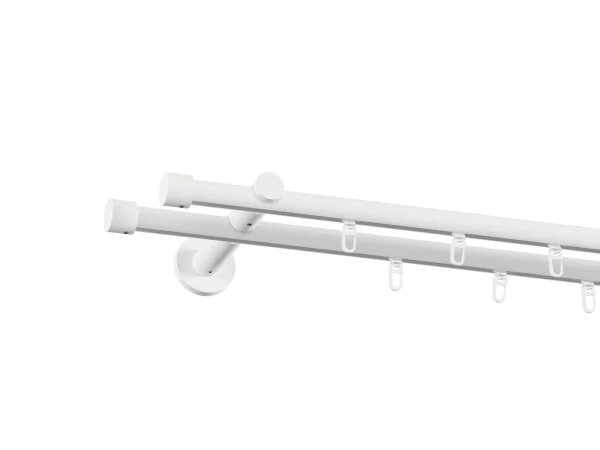 Garniža 19x19mm drážková tyč - 2rady - PULLO - biela