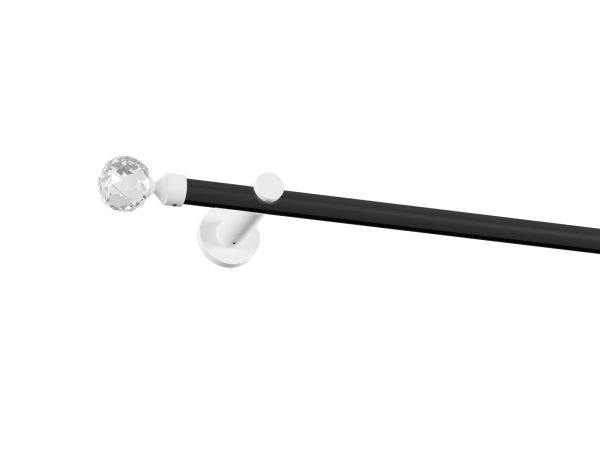 Garniža 19mm drážková tyč - 1rad - GUĽA CRYSTAL - čierno biela 1