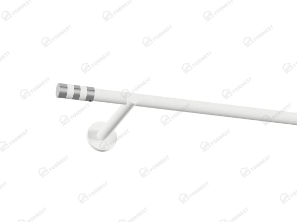 Garniža 19mm obyčajná tyč - 1rad - VALEC - biela 1