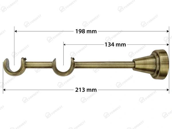 Garniža 19x19mm - 2rady - CYLINDER - antik 4