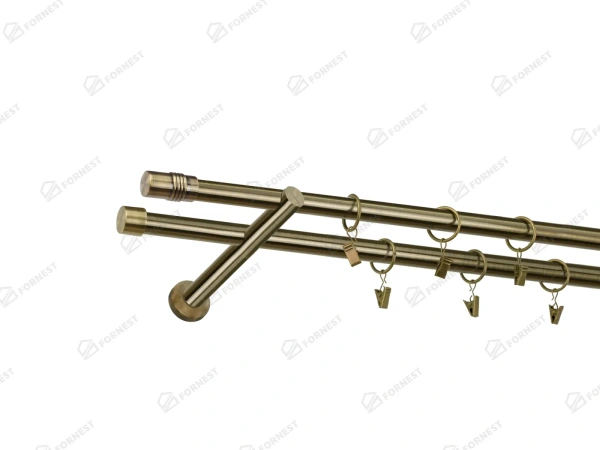 Garniža 19x19mm - 2rady - CYLINDER - antik