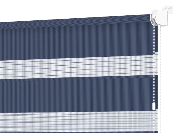 Roleta MINI - deň a noc - látka Bahama 1810 - tmavo modrá