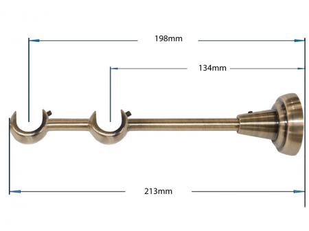 Garniža 19x19mm - 2rady - TRAPEZIUM - antik