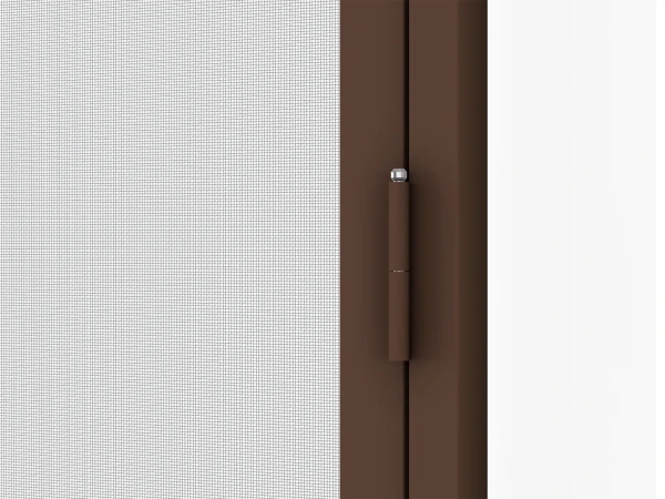 Siete proti hmyzu na DVERE - pántové v ráme SMART - TMAVOHNEDÁ - RAL 8019 - s priečkou 8