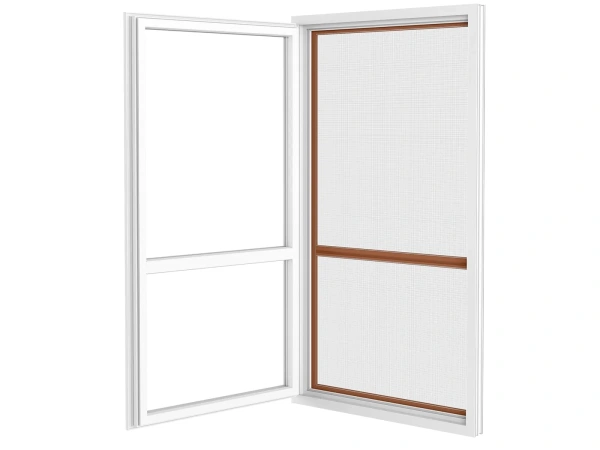 Siete proti hmyzu na DVERE - pántové - HNEDÁ - RAL 8003 - s priečkou 3