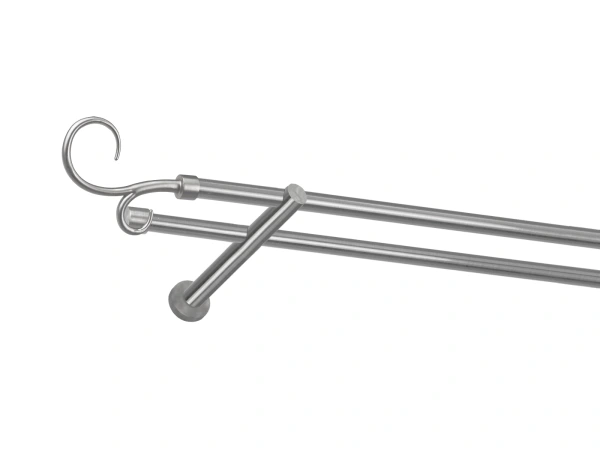 Garniža 16x16mm - 2rady - HÁK DVOJITÝ - satin 1