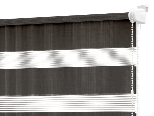 Roleta MINI+ deň a noc - látka Miami 1307 - tmavo hnedá