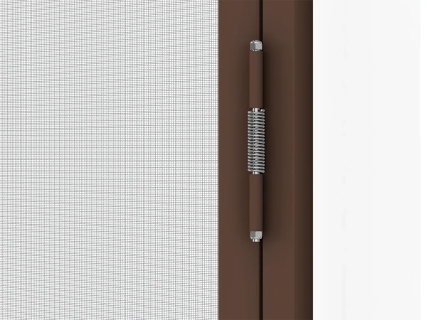 Siete proti hmyzu na DVERE - pántové v ráme SMART - TMAVOHNEDÁ - RAL 8019 - s priečkou 9