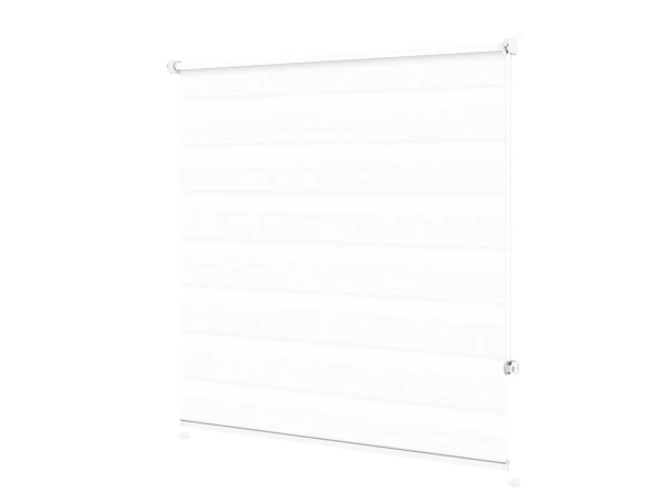 Roleta MINI - deň a noc - látka Zakynthos 01 - biela 1