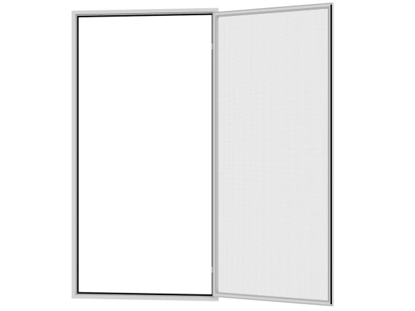 Siete proti hmyzu na DVERE - pántové v ráme SMART - SIVÁ - RAL 9006 - bez priečky