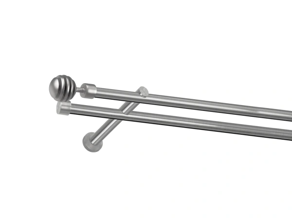 Garniža 19x19mm - drážková tyč - 2rady - VERONA - satin 1