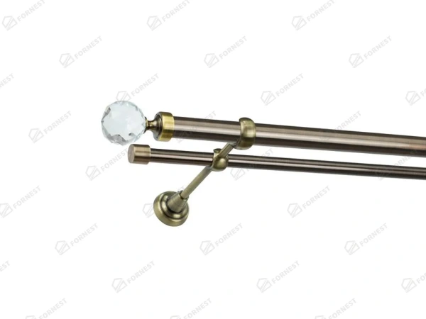 Garniža 25x16mm - 2rady - GUĽA CRYSTAL - antik 1