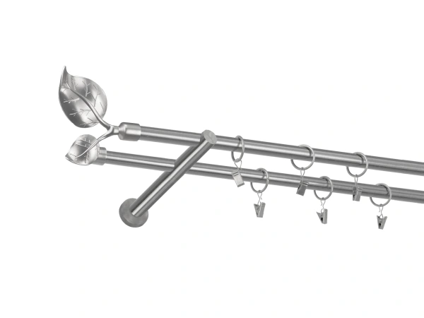 Garniža 16x16mm - 2rady - LIST VEĽKÝ - satin