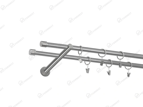 Garniža 16x16mm - 2rady - RADIATOR - satin