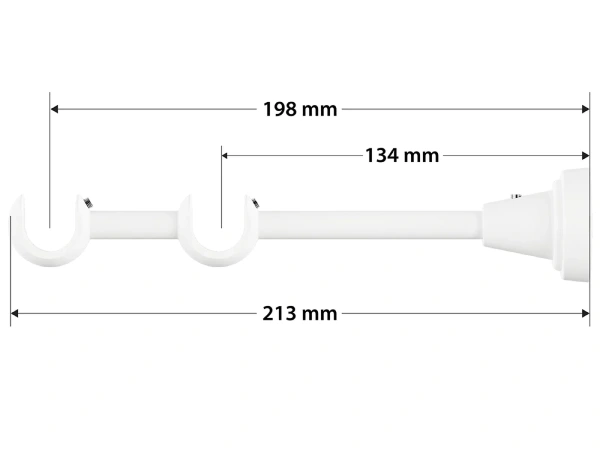 Garniža 19x19mm obyčajná tyč - 2rady - SFERA - biela 4