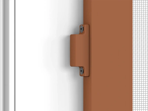 Siete proti hmyzu na DVERE - pántové - HNEDÁ - RAL 8003 - s priečkou 8