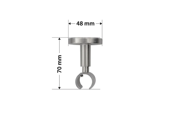 Garniža 19mm - drážková tyč - 1rad - QUADRO - satin 4