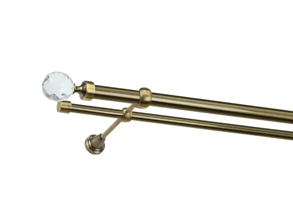 Garniža 25x16mm - 2rady - GUĽA CRYSTAL - antik 1